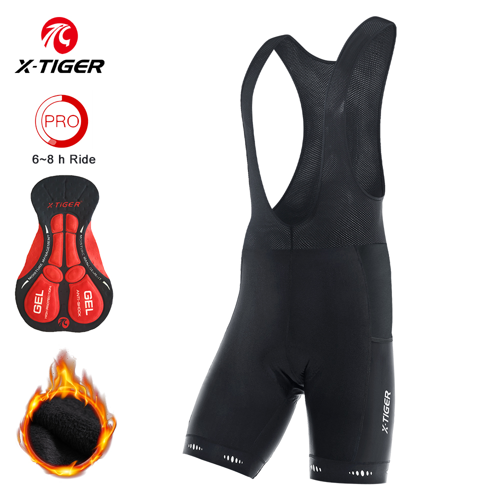 Cycling Commute Backpack - X-TIGER Męskie polarowe ciepłe spodenki rowerowe