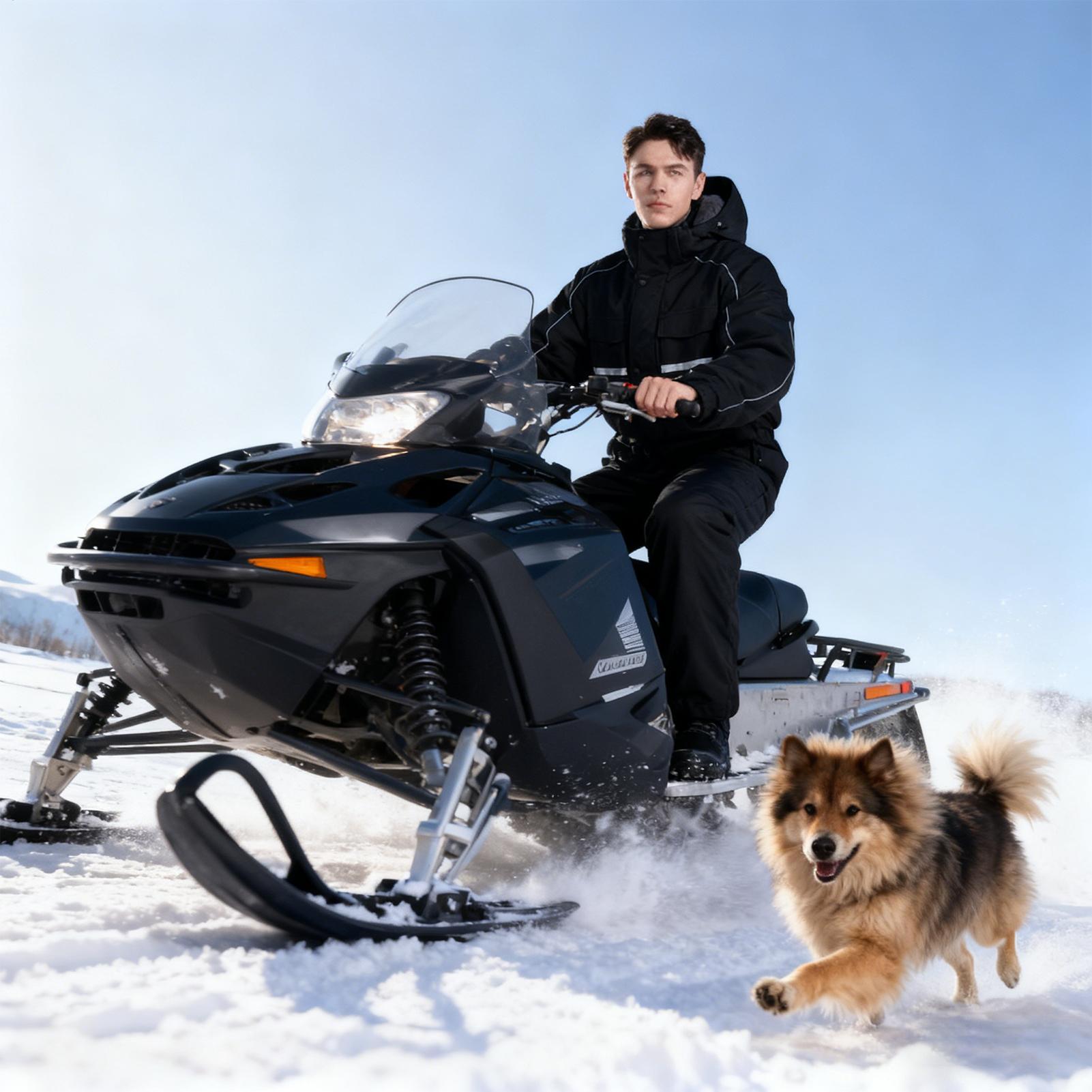 Cycling Commute Clothes - Kurtka motocyklowa zimowa z 4 kieszeniami,