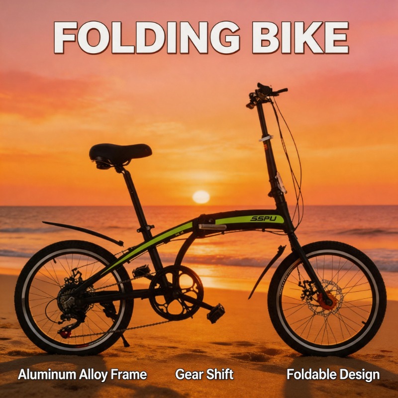 Commuting With Bike - 20-calowy lekki składany rower z aluminium,