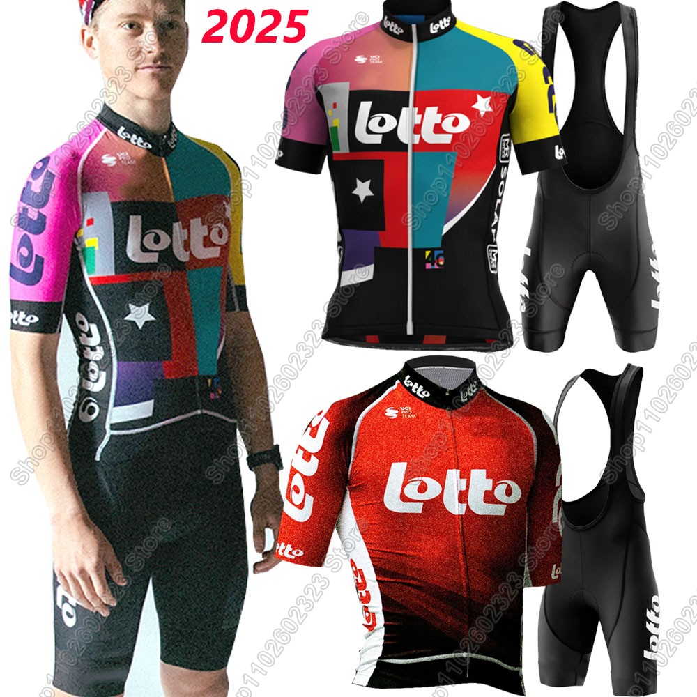 Cycling Commuter Clothing - Zestaw kolarski Lotto Team 2025 Koszulka