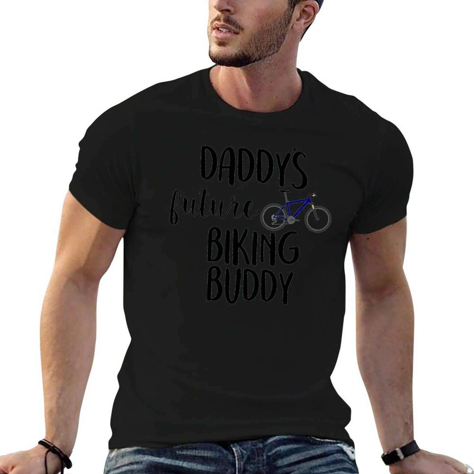 Cycling Quote - Daddys Future Biking Buddy, Śmieszna koszulka