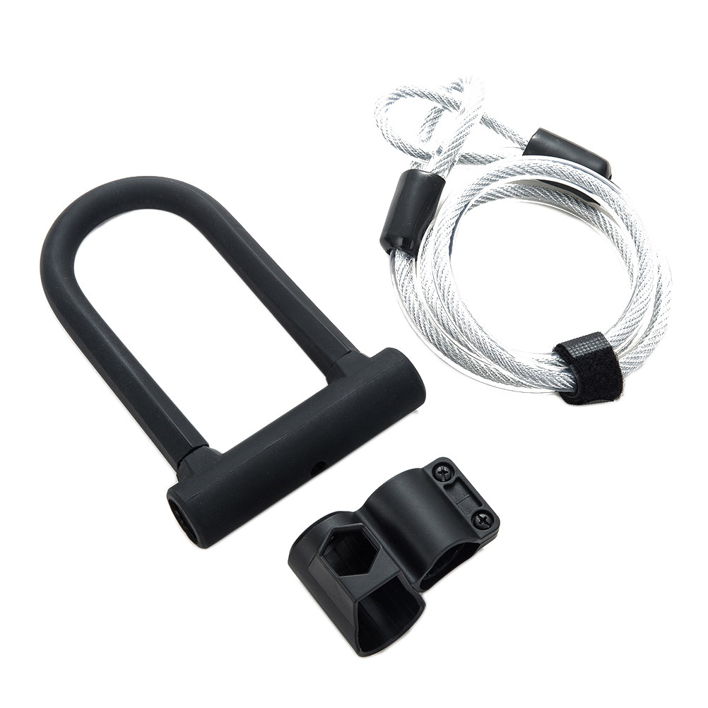 U Lock Heavy Duty - Wytrzymała czarna blokada U do rowerów,
