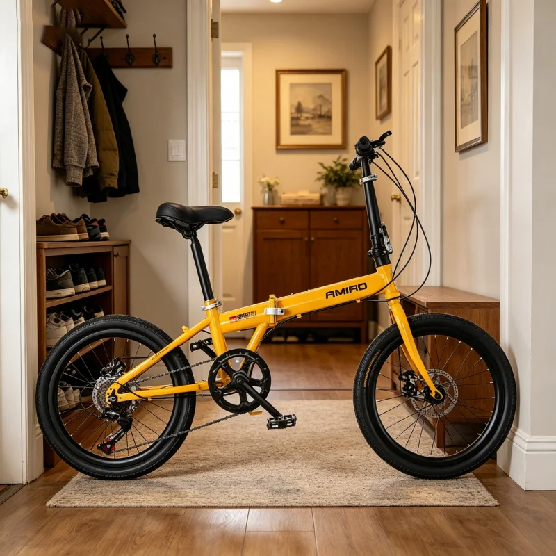 Rower składany z żółtymi felga – Commuting With Bike recenzja i cena