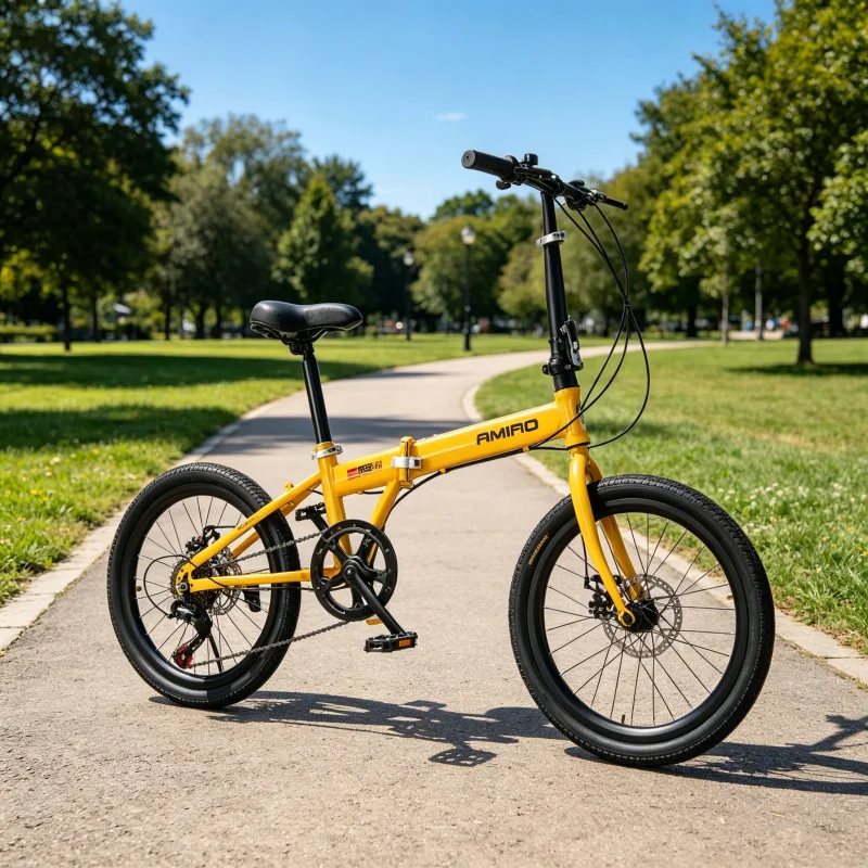 Rower składany z żółtymi felga – Commuting With Bike recenzja i cena