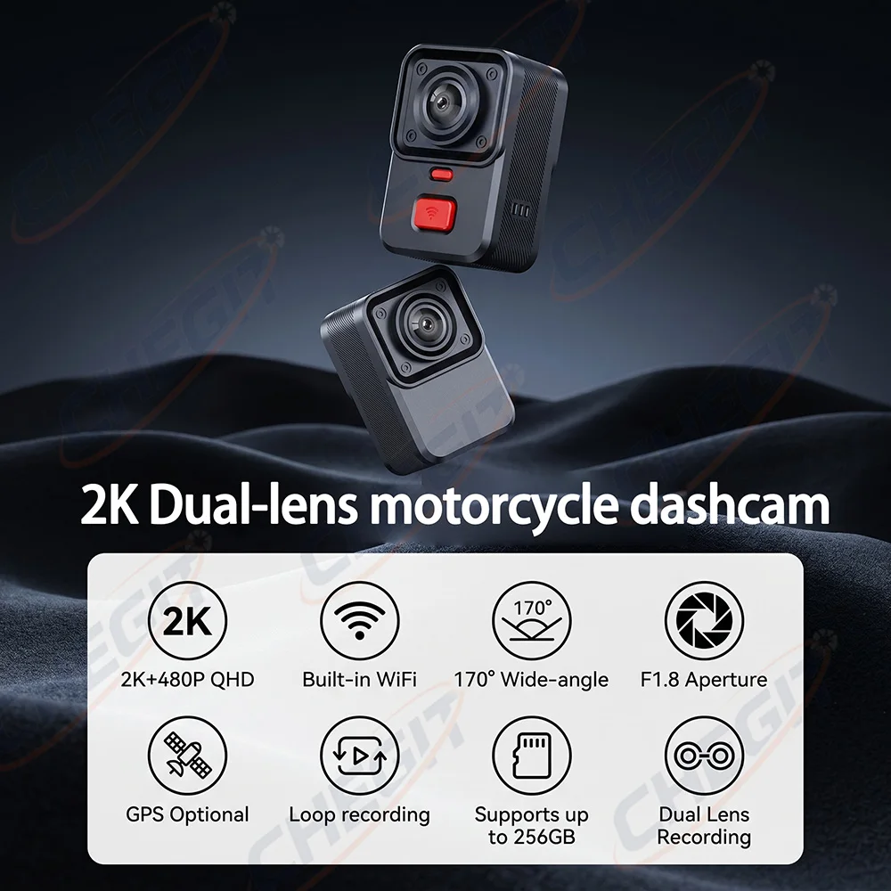 Kamera motocyklowa DVR 2K HD W – Cycling Loop recenzja i cena